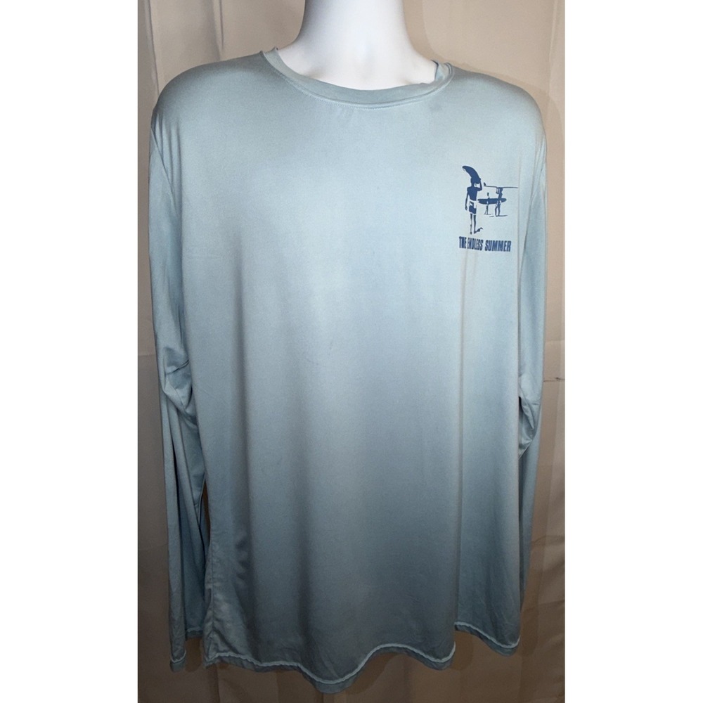 The Endless Summer T-Shirt Mens XL BlueLong Sleeve Surf Swim Stretch